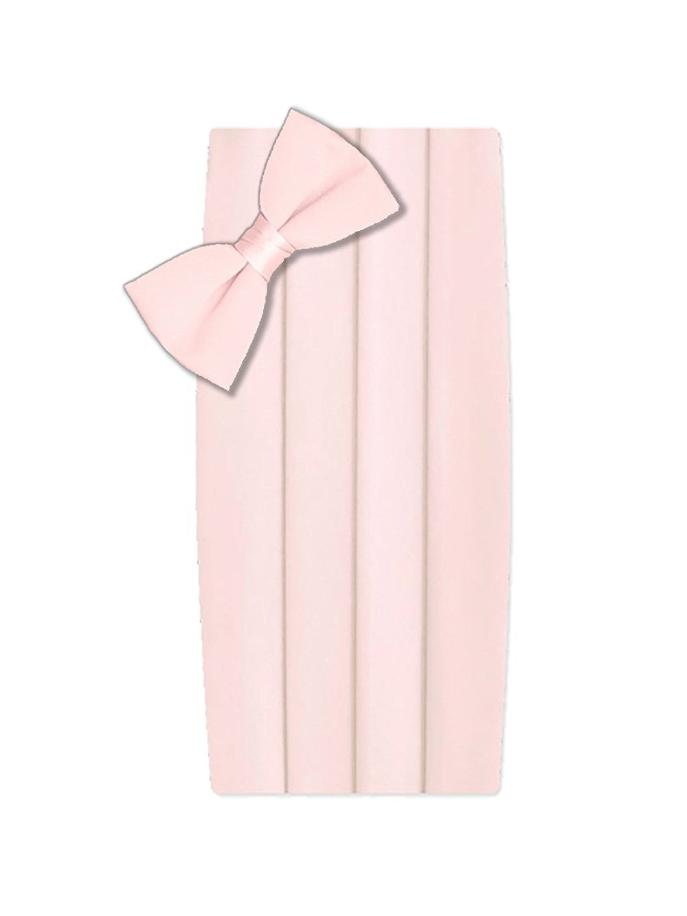 Poly/Satin Cummerbund and Bow Tie Set - Light Pink
