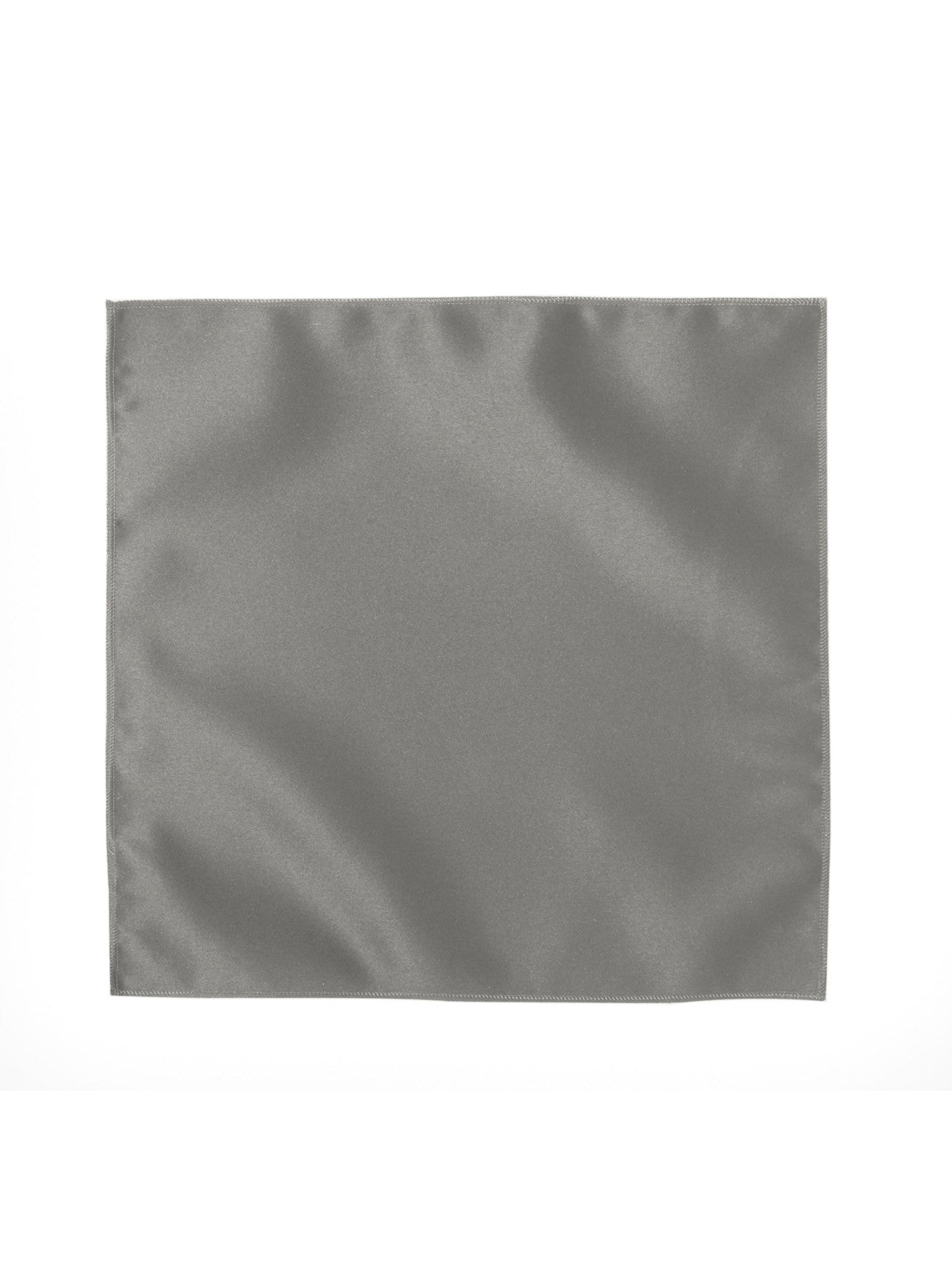 Deluxe Satin Formal Pocket Square (Silver)
