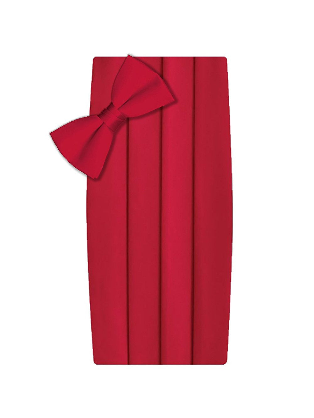 Poly/Satin Cummerbund and Bow Tie Set - Red