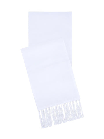 Men's White Formal Satin Scarf