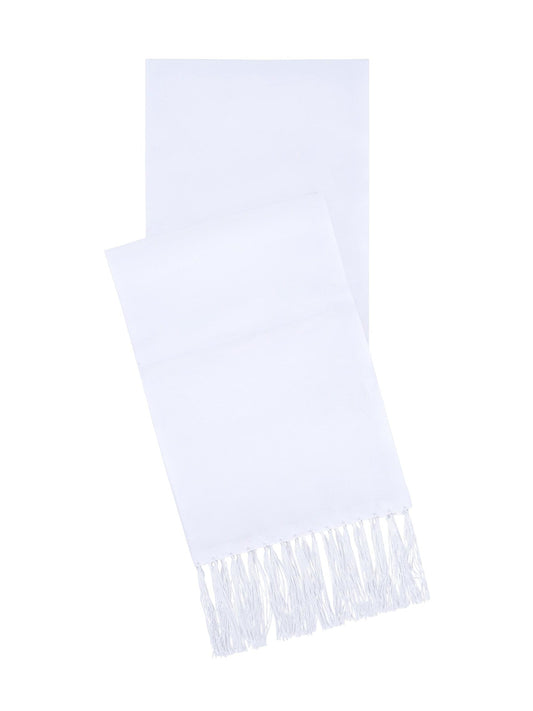 Men's White Formal Satin Scarf