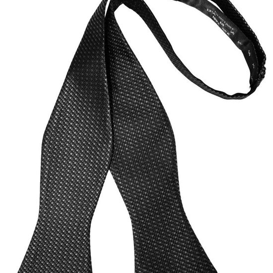 Asphalt Silk Weave Self-Tie Bow Tie