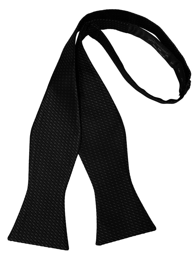 Black Silk Weave Self-Tie Bow Tie