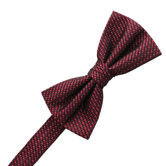 Wine Silk Weave Formal Bow Tie 