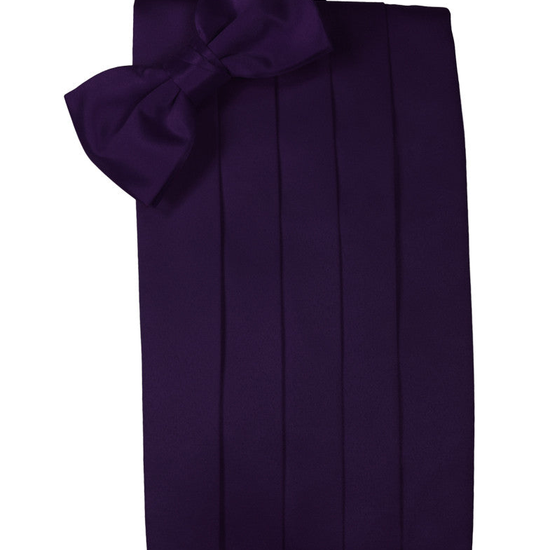 Amethyst Premier Satin Cummerbund Set