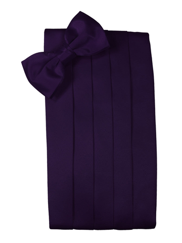 Amethyst Premier Satin Cummerbund Set