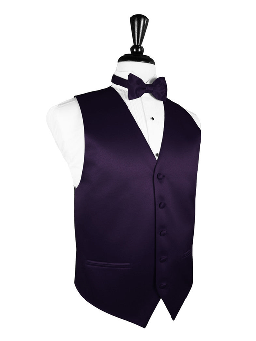 Amethyst Premier Satin Tuxedo Vest