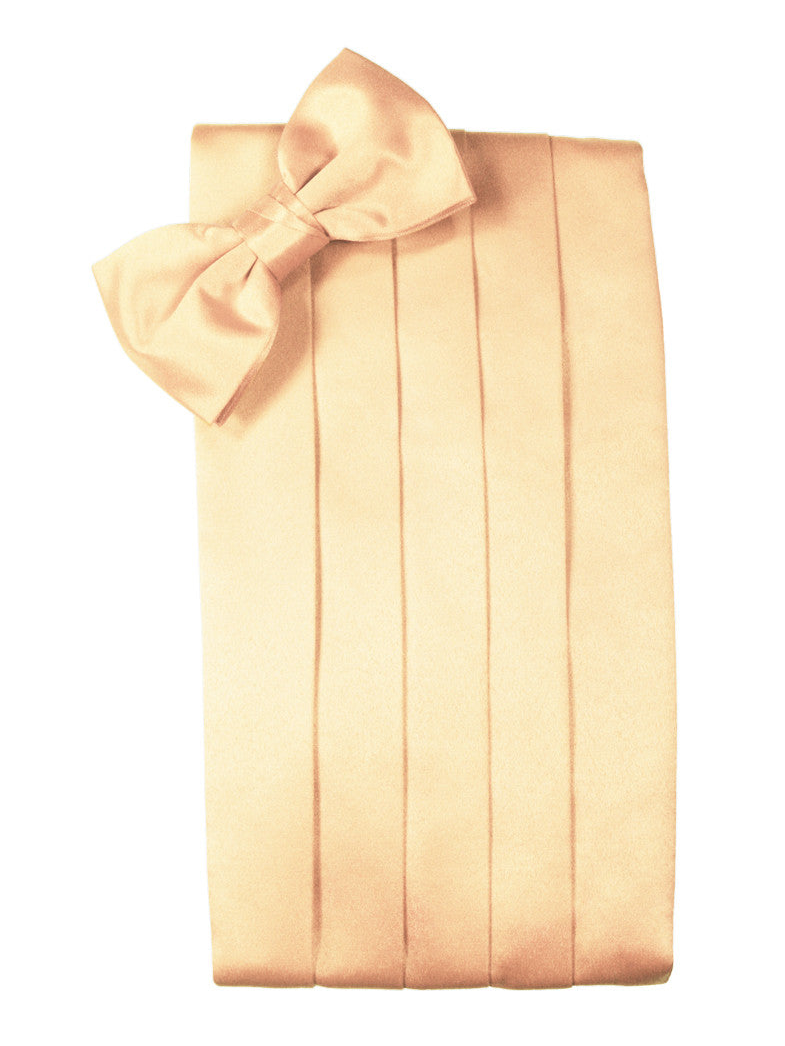 Apricot Premier Satin Cummerbund Set