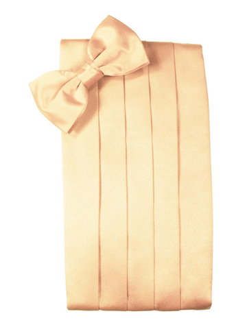 Apricot Premier Satin Cummerbund Set
