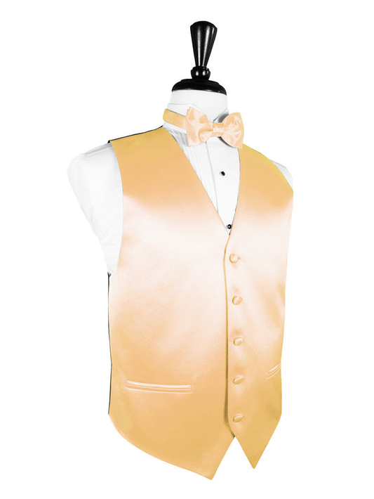 Apricot Premier Satin Tuxedo Vest
