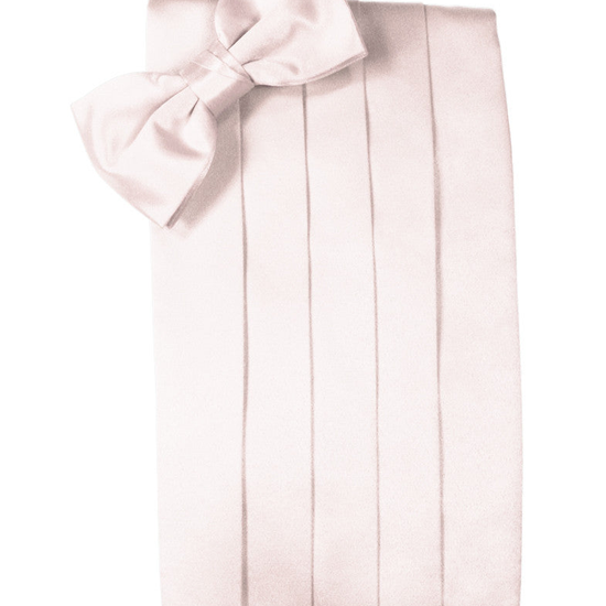 Blush "Premier" Satin Cummerbund Set