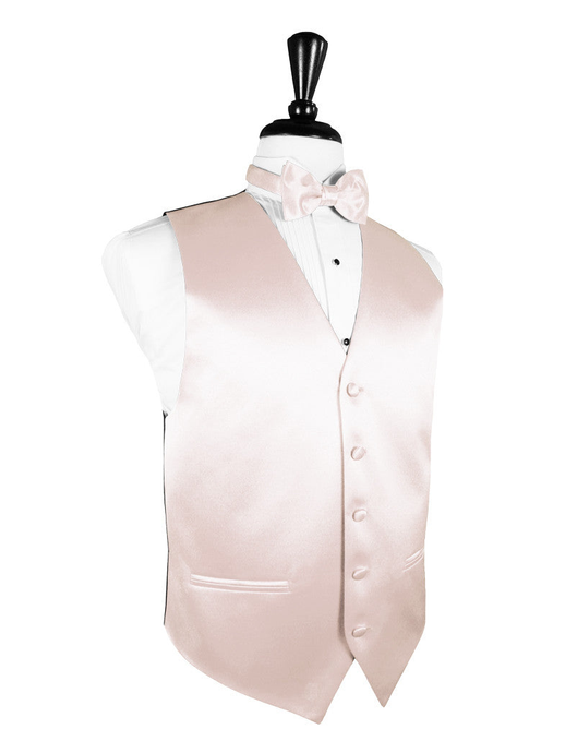 Blush Premier Satin Tuxedo Vest