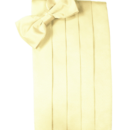 Canary Yellow  "Premier" Satin Cummerbund Set