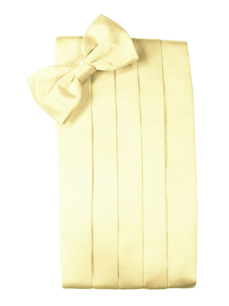 Canary Yellow  "Premier" Satin Cummerbund Set