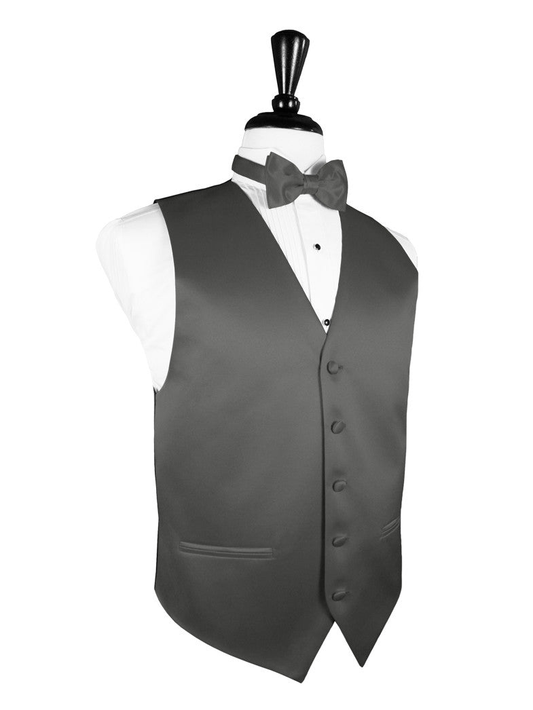 Charcoal "Premier" Satin Tuxedo Vest