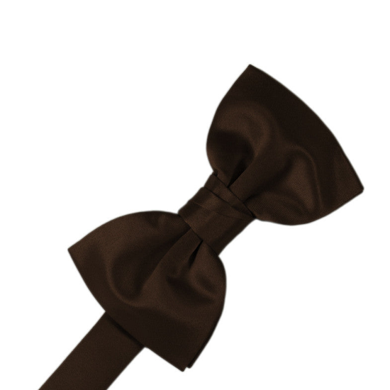 Chocolate "Premier" Satin Formal Bow Tie