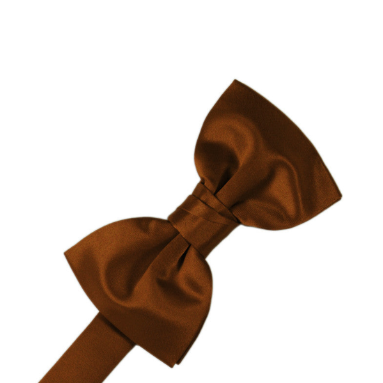 Cognac "Premier" Satin Formal Bow Tie