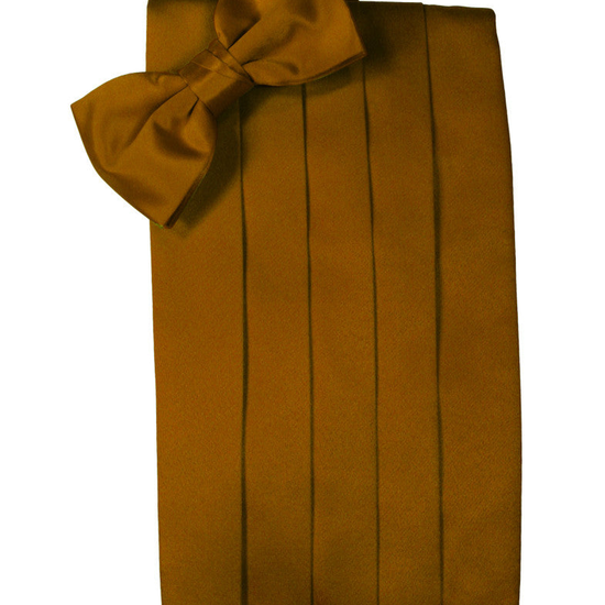 Cognac "Premier" Satin Cummerbund Set