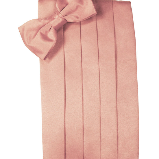 Coral "Premier" Satin Cummerbund Set