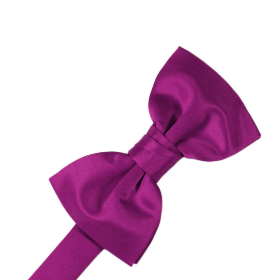 Fuchsia "Premier" Satin Formal Bow Tie