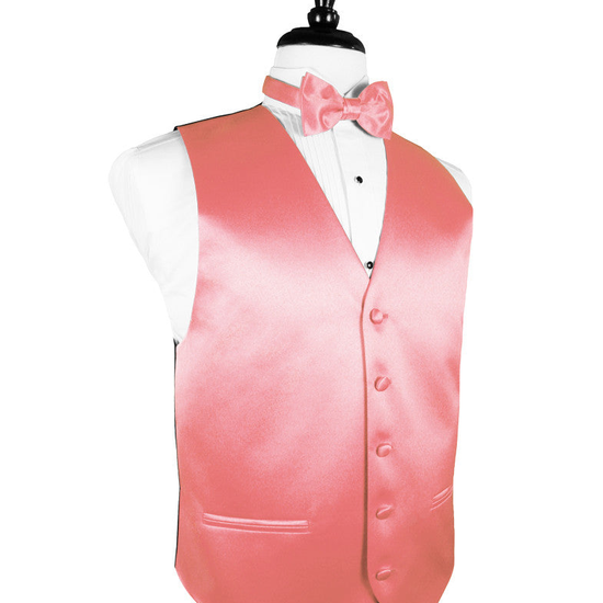 Guava "Premier" Satin Tuxedo Vest