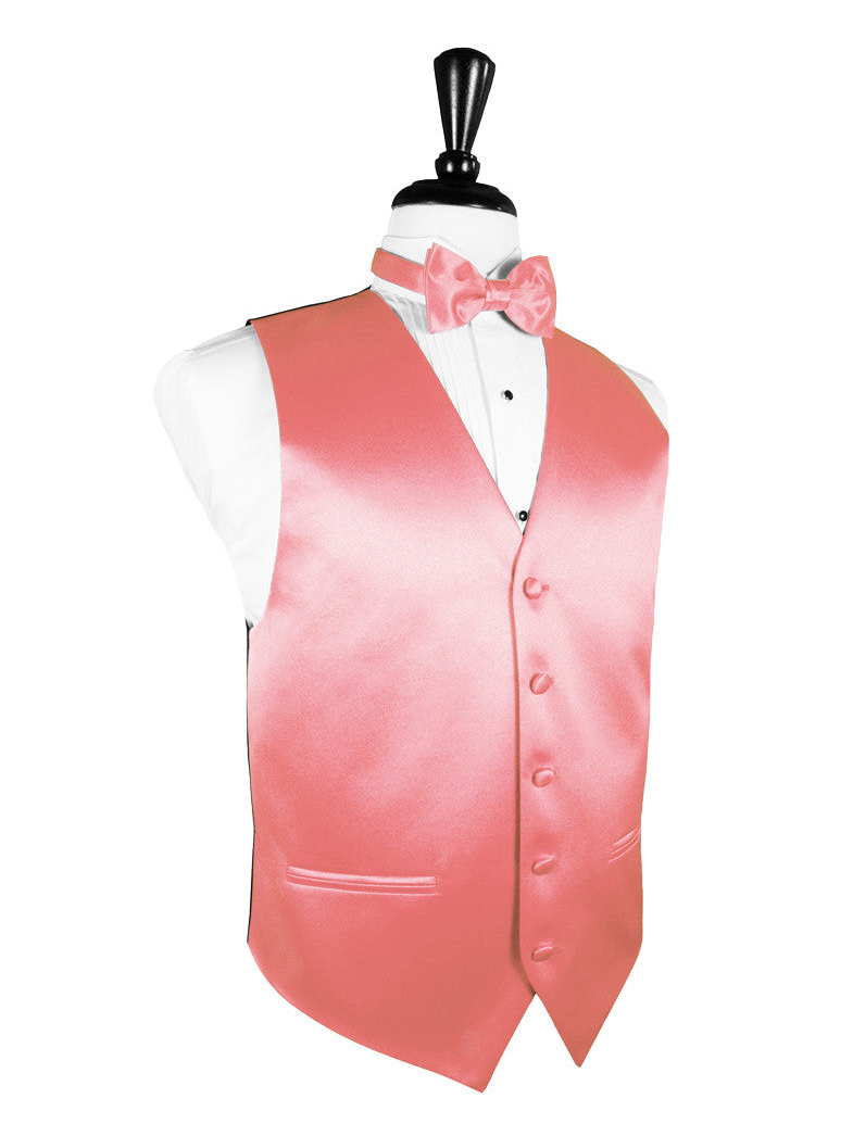 Guava "Premier" Satin Tuxedo Vest