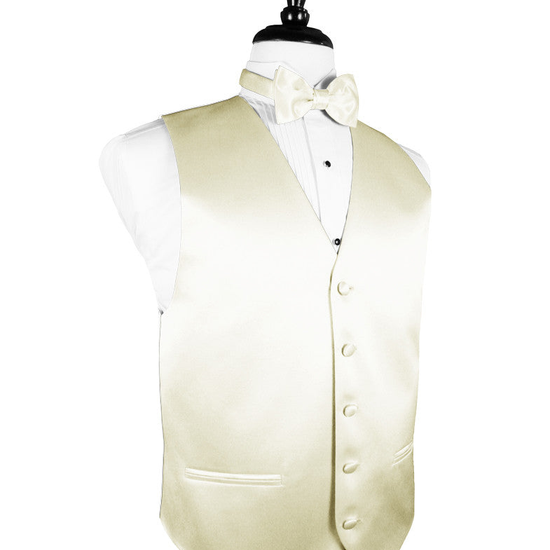 Ivory "Premier" Satin Tuxedo Vest