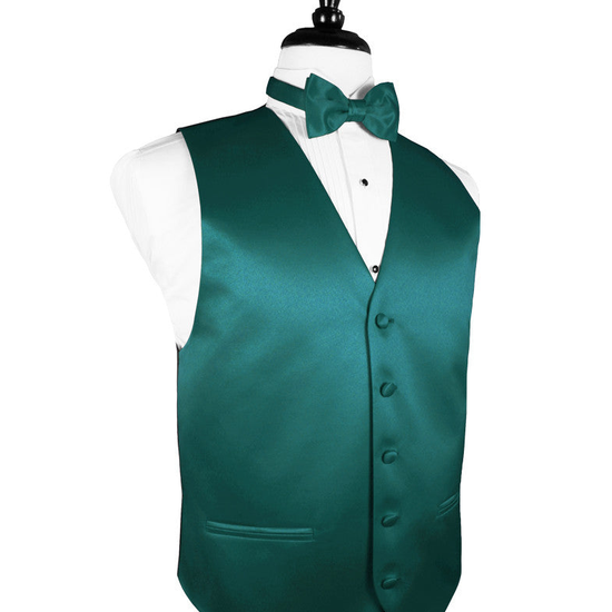 Jade "Premier" Satin Tuxedo Vest
