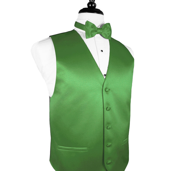 Kelly Green "Premier" Satin Tuxedo Vest