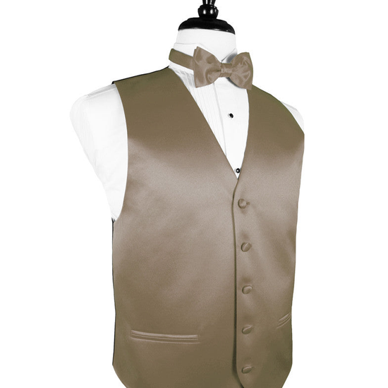 Latte "Premier" Satin Tuxedo Vest