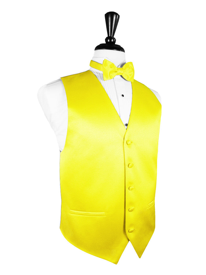 Lemon Tuxedo Vest | Premier Satin | Sizes XS-5XL | On Sale!! – Fine Tuxedos