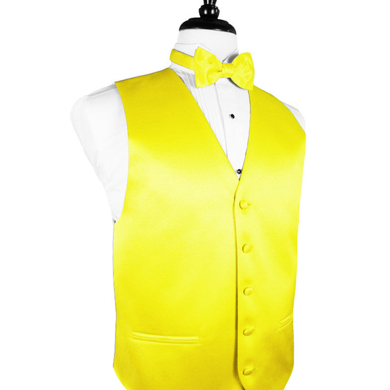 Lemon "Premier" Satin Tuxedo Vest
