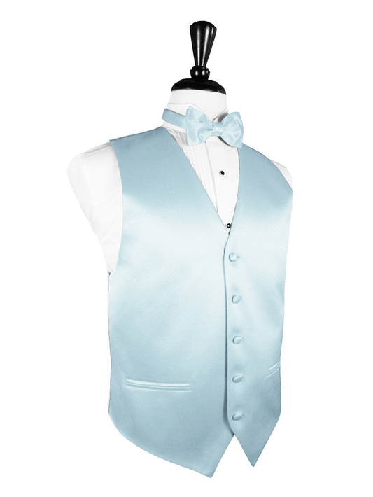 Light Blue "Premier" Satin Tuxedo Vest