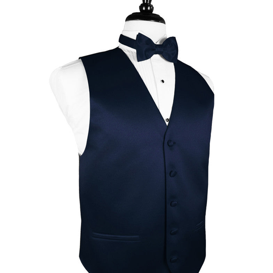 Marine Blue "Premier" Satin Tuxedo Vest