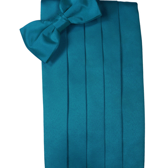 Oasis Blue Premier Satin Cummerbund Set