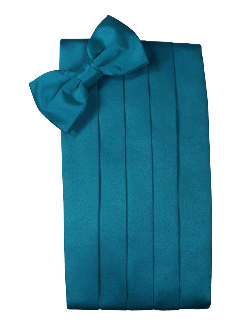 Oasis Blue Premier Satin Cummerbund Set