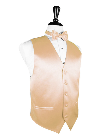 Peach "Premier" Satin Tuxedo Vest