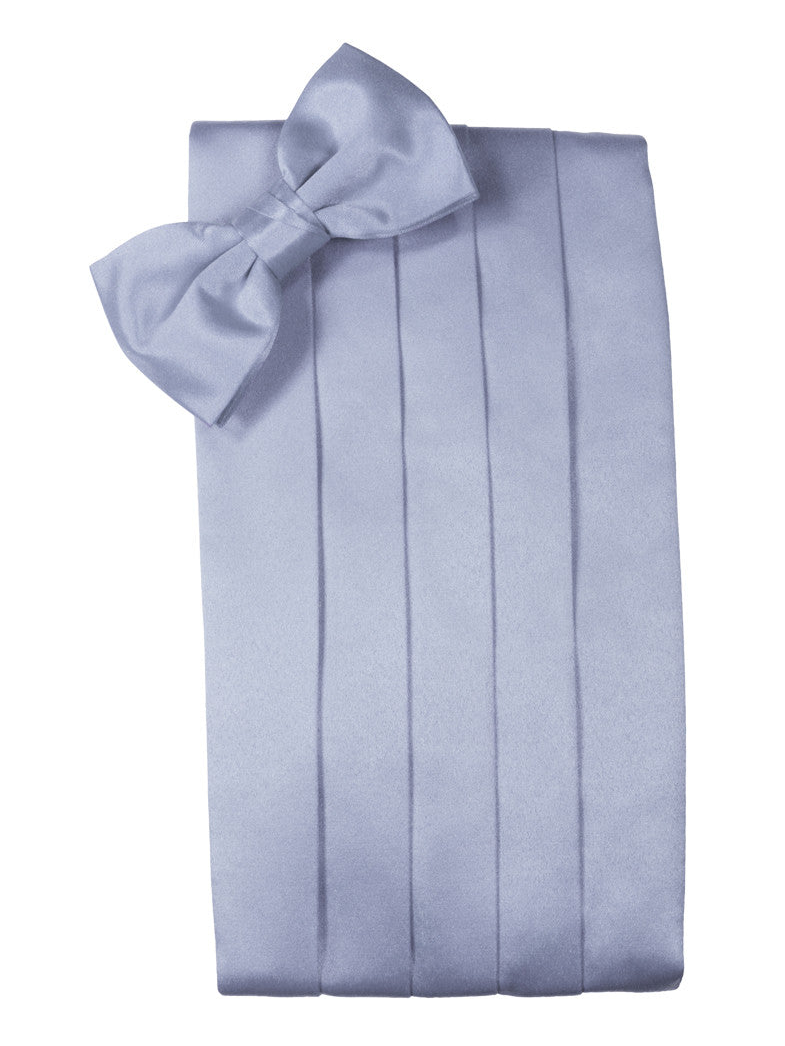 Periwinkle "Premier" Satin Cummerbund Set