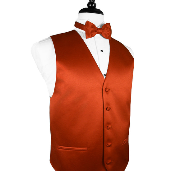 Persimmon "Premier" Satin Tuxedo Vest