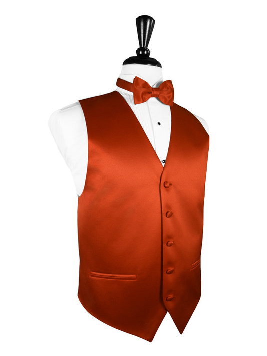 Persimmon "Premier" Satin Tuxedo Vest