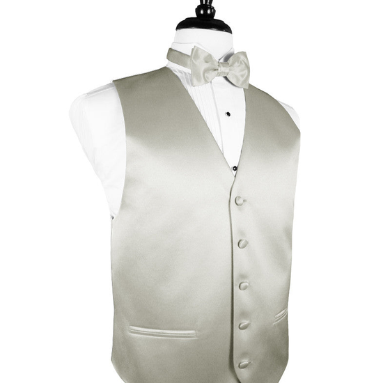 Platinum "Premier" Satin Tuxedo Vest