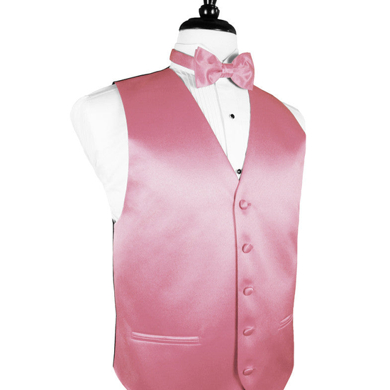 Rose Petal "Premier" Satin Tuxedo Vest