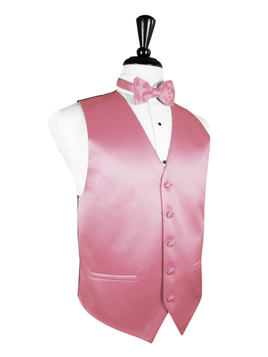 Rose Petal "Premier" Satin Tuxedo Vest