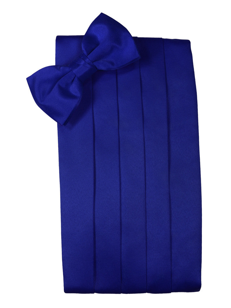 Royal Blue Premier Satin Cummerbund Set