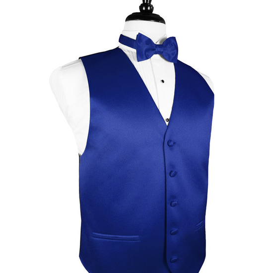 Royal Blue "Premier" Satin Tuxedo Vest