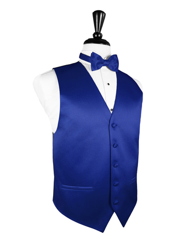 Royal Blue "Premier" Satin Tuxedo Vest
