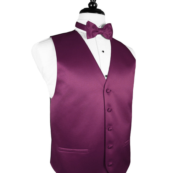 Sangria "Premier" Satin Tuxedo Vest