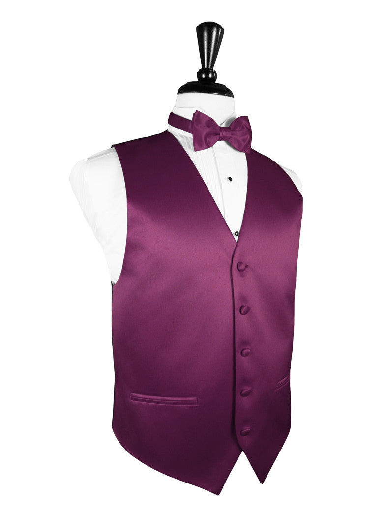 Sangria "Premier" Satin Tuxedo Vest