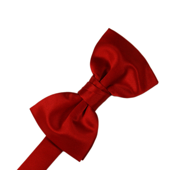 Scarlet "Premier" Satin Formal Bow Tie