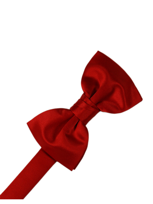Scarlet "Premier" Satin Formal Bow Tie